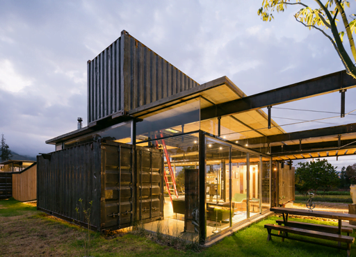 stacked shipping container conversion
