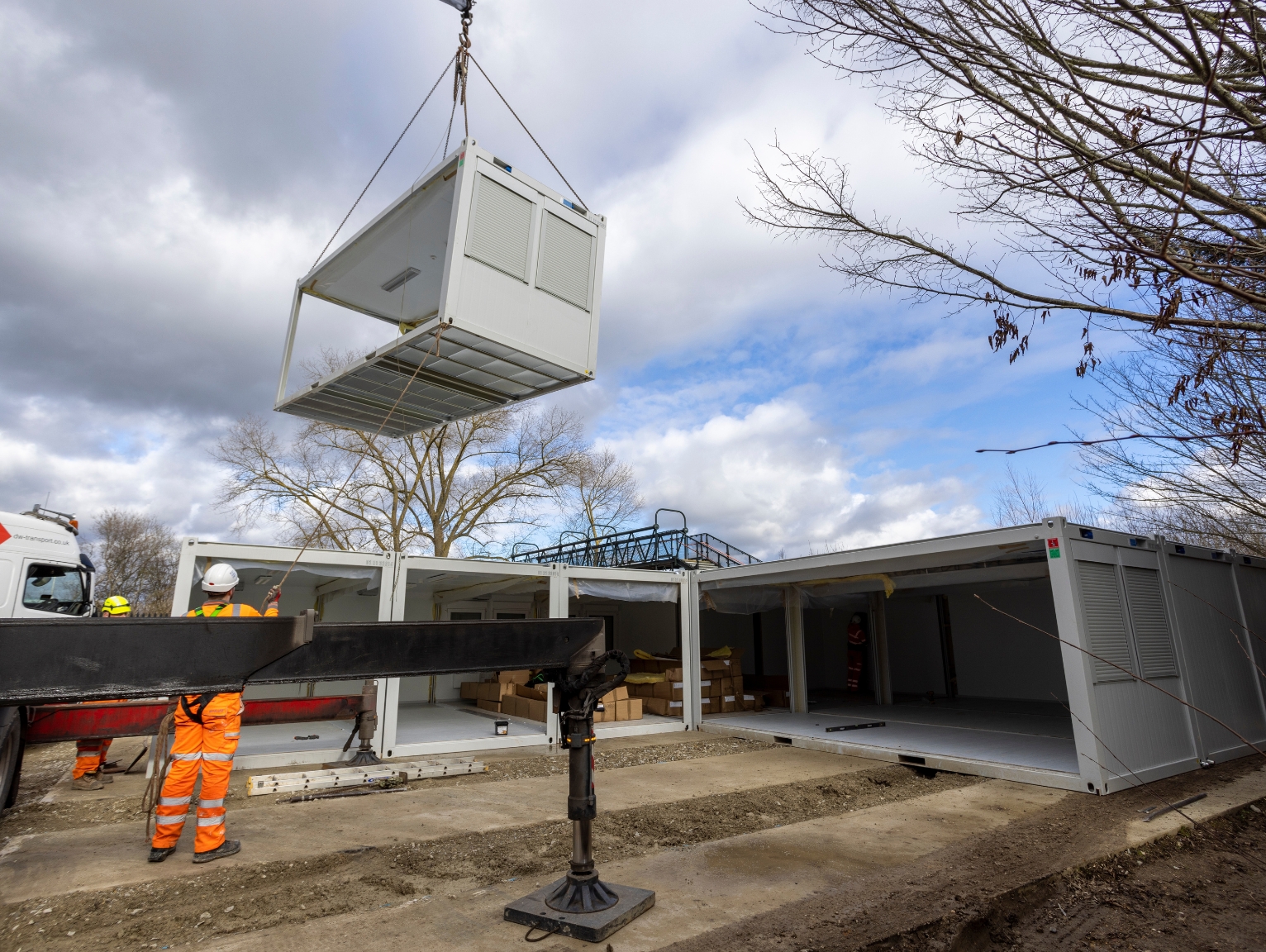 Modular shipping container construction hotel