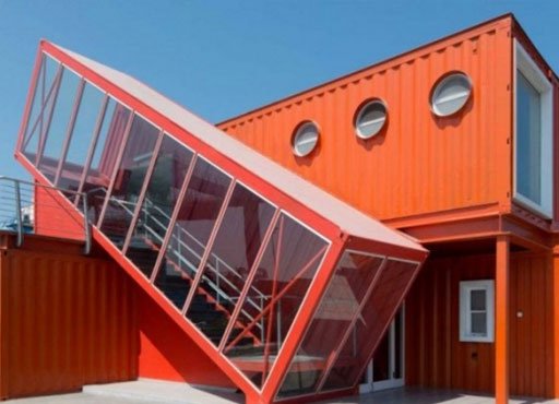 Port shipping container office