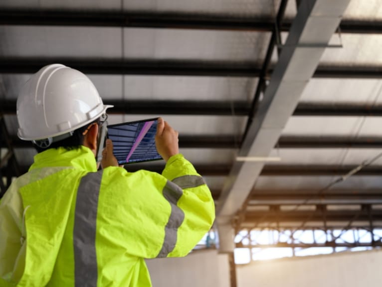 Building site efficiency tablet technology