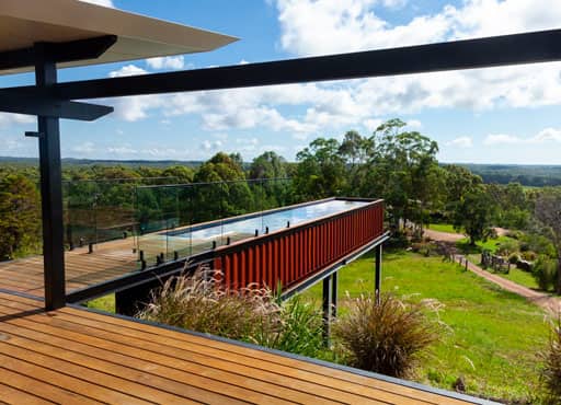 turn shipping container into pool