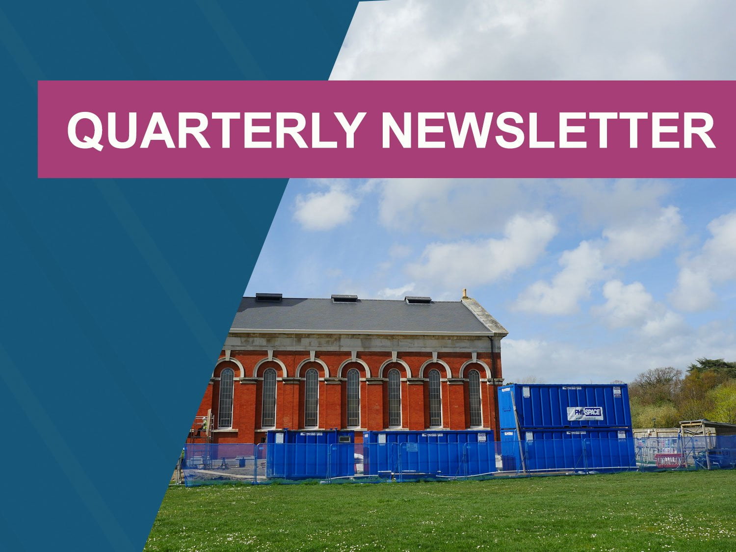 Quarterly newsletter header for June - summer