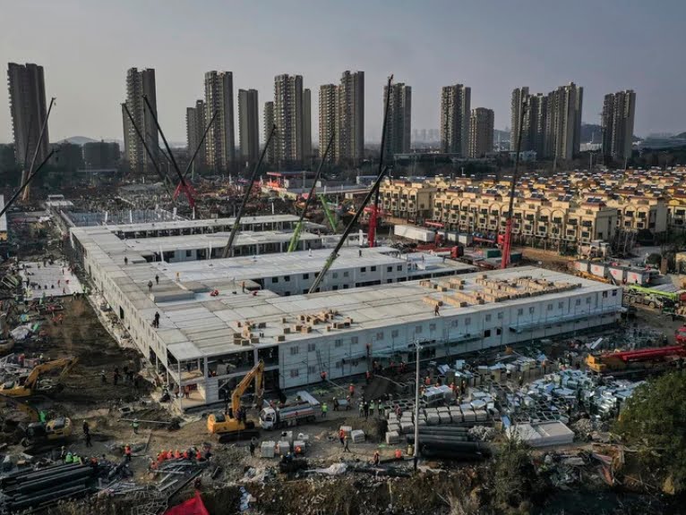 A modular covid hospital in China