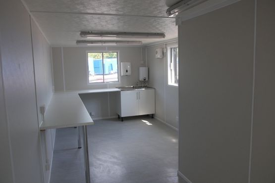 Interior of Philspace shipping container kitchen