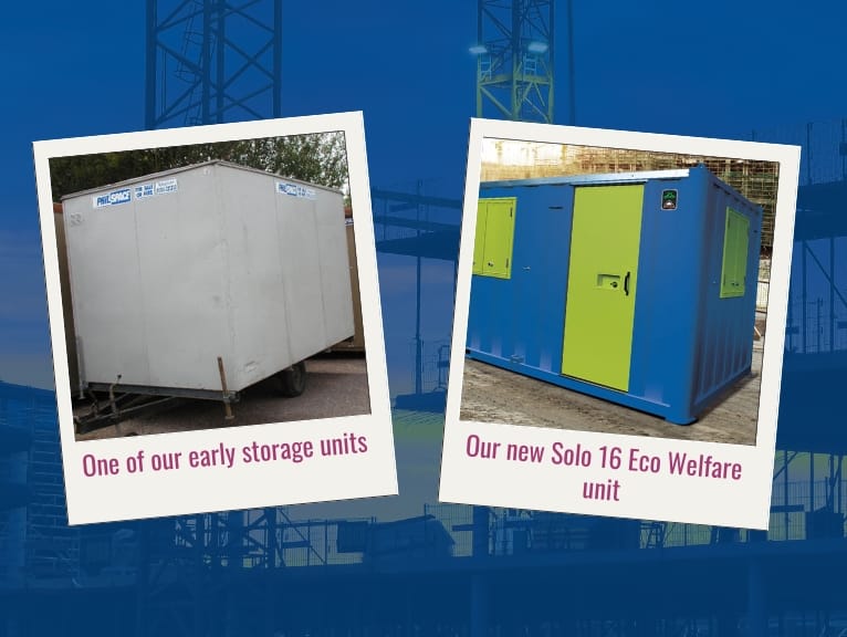 An image of one of Philspace's old storage units versus their new eco-welfare unit