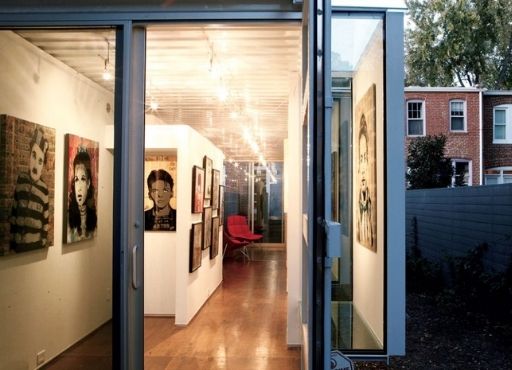 A shipping container art gallery