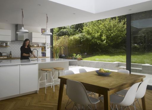 shipping container kitchen-diner