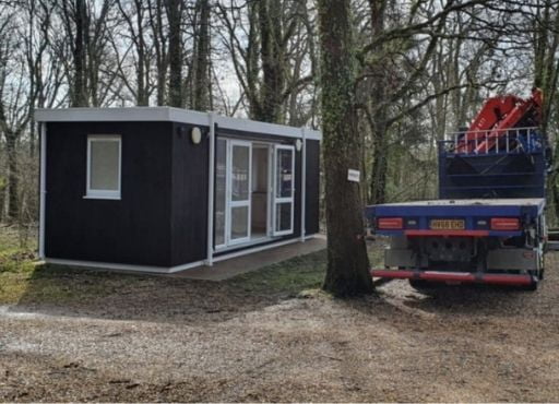 Dark clad container unit Meon Valley