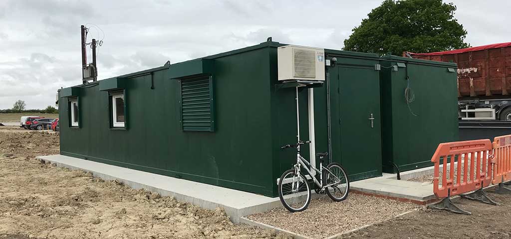 Green Philspace welfare unit at the compost recycling centre in Oxton