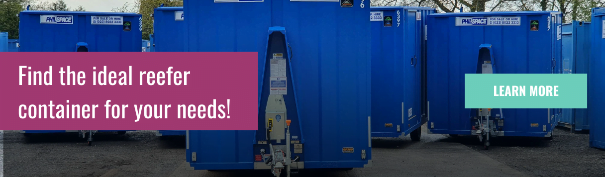 A CTA image encouraging readers to find the ideal reefer container for them