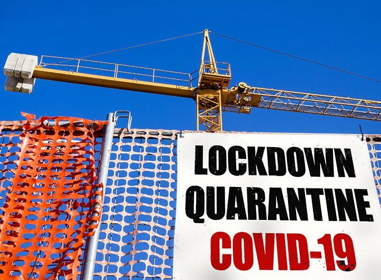 Construction sites were closed during the first UK lockdown